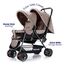 Teknum Double Baby Stroller Twin 6-36 Months 20Kg, Color: Khaki, 5 image