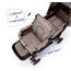 Teknum Double Baby Stroller Twin 6-36 Months 20Kg, Color: Khaki, 7 image