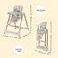 Teknum 5-In-1 Swing With High Chair Lockable Wheels 6–36 Months Up To 20Kg, Color: Ivory, 7 image