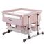 Teknum Twin Bed Side Fellow Crib 0–2 Years Up To 50Kg, Color: pink