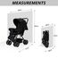 Teknum Reversible Look At Me Stroller Combo With Diaper Bag Hooks & Changing Pad 6–36 Months Up To 15Kg, Color: Black, 14 image