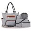 Little Story Diaper Bag Set Of 6 With Hooks, Color: Black