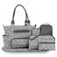 Little Story Diaper Bag Set Of 6 With Hooks, Color: Melange Grey