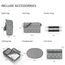 Little Story Diaper Bag Set Of 6 With Hooks, Color: Melange Grey, 17 image
