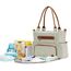 Little Story Diaper Bag Set Of 6 With Hooks, Color: Ivory, 4 image