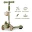 Little Story Kids Scooter & Ride-On Dinosaur Design With Seat & Basket 2-In-1, Color: Green, 7 image