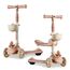 Little Story Kids Scooter & Ride-On Dinosaur Design With Seat & Basket 2-In-2, Color: pink