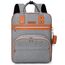 Little Story 2In1 Diaper Bag With Sanitizer Bottle Keychain & Stroller Hooks, Color: Grey, 7 image