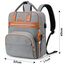 Little Story 2In1 Diaper Bag With Sanitizer Bottle Keychain & Stroller Hooks, Color: Grey, 10 image