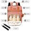 Little Story 2In1 Diaper Bag With Sanitizer Bottle Keychain & Stroller Hooks, Color: pink, 2 image