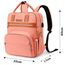Little Story 2In1 Diaper Bag With Sanitizer Bottle Keychain & Stroller Hooks, Color: pink, 6 image
