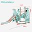 Little Story 3In1 Swing With Slide, Color: Mint Green, 13 image