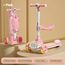 Little Story Kids Scooter With Ride-On & Push Handle, Color: pink, 8 image