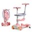 Little Story Kids Scooter With Ride-On & Push Handle, Color: pink, 11 image