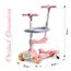 Little Story Kids Scooter With Ride-On & Push Handle, Color: pink, 12 image