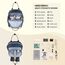 Little Story Kenzie Mom Dad Travel Diaper Backpack, Color: Navy Blue, 9 image