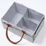 Little Story Diaper Caddy With Pouch Medium, Color: Light Grey, 4 image