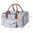 Little Story Diaper Caddy With Pouch Medium, Color: Light Grey, 6 image