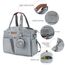 Little Story Quilted Diaper Bag With Pacifier Pouch, 4 image