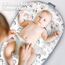 Little Story Soft Breathable Fiberfill Newborn Lounger Bed, Color: White, 6 image