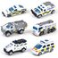 Little Story Alloy Sliding Police Toy Car 6 Pcs