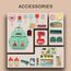 Little Story Role Play Shopkeeper / Supermarket Toy Set School Bag (36 Pcs) - Green, 3-In-1 Mode, 8 image