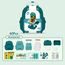 Little Story Role Play Zoological Park Animal World 200 Pieces 2 In 1 School Bag Set 3+ Years, 12 image