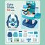 Little Story Role Play Theme Park With Slide 52 Pieces 2 In 1 School Bag Set 3+ Years, 14 image