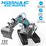 Little Story Diy Hydraulic Power Principle 3-In-1 Excavator / Bulldozer / Jcb Toy (130 Pcs), Stem Series - Grey, 5 image
