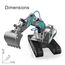 Little Story Diy Hydraulic Power Principle 3-In-1 Excavator / Bulldozer / Jcb Toy (130 Pcs), Stem Series - Grey, 27 image