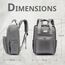 Little Story Stylish Diaper Travel Backpack 14L With Changing Pad Grey, 37 image