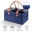 Little Story Premium Diaper Caddy Organizer Foldable 29.5L With Removable Divider Blue, 4 image