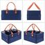Little Story Premium Diaper Caddy Organizer Foldable 29.5L With Removable Divider Blue, 7 image