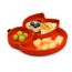 Melii Silicone Suction Plate Butterfly, Color: red