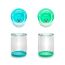 Melii Double Walled Bear Plastic Cup 145 ml 2 Pcs, Color: Turquoise & Green, 2 image