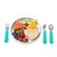 Melii Utensil Set Cat & Bulldog 6 Pcs, Color: Brown & Blue, 3 image