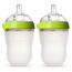 Comotomo Natural Feel Baby Bottle 250 ml 2 Pcs, Color: Green & White