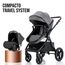 Teknum Compacto 3In1 Baby Stroller Travel System With Carrycot And Infant Car Seat 0-3 Years, Color: Grey, 3 image