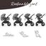 Teknum Compacto 3In1 Baby Stroller Travel System With Carrycot And Infant Car Seat 0-3 Years, Color: Grey, 8 image