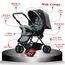 Teknum Reversible Trip Baby Stroller Travel System With Infant Car Seat Multi Recline 6-36 Months, Color: Dark Grey, 4 image
