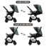 Teknum Reversible Trip Baby Stroller Travel System With Infant Car Seat Multi Recline 6-36 Months, Color: Dark Grey, 7 image