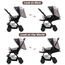 Teknum Reversible Trip Baby Stroller Travel System With Infant Car Seat Multi Recline 6-36 Months, Color: Khaki, 7 image