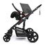 Teknum 3In1 Baby Stroller Travel System Sleeping Bassinet Extra Wide Seat 360° Rotating Wheels Fully Reclinable Car Seat Compatible Coffee Holder Spill Proof Mat 0-3 Years, Color: Black, 6 image