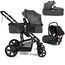 Teknum 3In1 Baby Stroller Travel System Sleeping Bassinet Extra Wide Seat 360° Rotating Wheels Fully Reclinable Car Seat Compatible Coffee Holder Spill Proof Mat 0-3 Years, Color: Dark Grey, 2 image