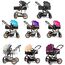 Teknum 3In1 Baby Stroller Travel System Sleeping Bassinet Extra Wide Seat 360° Rotating Wheels Fully Reclinable Car Seat Compatible Coffee Holder Spill Proof Mat 0-3 Years, Color: Black, 9 image