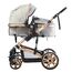 Teknum 3In1 Baby Stroller Travel System Sleeping Bassinet Extra Wide Seat 360° Rotating Wheels Fully Reclinable Car Seat Compatible Coffee Holder Spill Proof Mat 0-3 Years, Color: Grey & Gold, 5 image