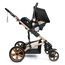 Teknum 3In1 Baby Stroller Travel System Sleeping Bassinet Extra Wide Seat 360° Rotating Wheels Fully Reclinable Car Seat Compatible Coffee Holder Spill Proof Mat 0-3 Years, Color: Black & Gold, 10 image