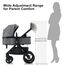 Teknum 3In1 Compacto Baby Stroller With Bassinet Air Cabin Friendly 0-36 Months, Color: Dark Grey, 9 image