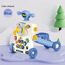 Teknum 5In1 Baby Walker Learning Table Scooter Roller Coaster With Musical Keyboard 6+ Months, Color: Blue, 2 image