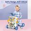 Teknum 5In1 Baby Walker Learning Table Scooter Roller Coaster With Musical Keyboard 6+ Months, Color: Blue, 10 image